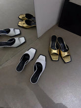 LBSFY  -  Open Toe Women Sippers Summer Outside Mules Shoes Thin High Heels Party Pumps Sexy Wedding Sandals Size 35-39 Gold White Silver